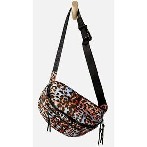 New Free People Colorful Leopard Crossbody Fanny Pack
